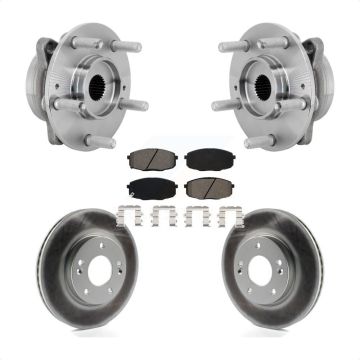 Front Hub Bearing Assembly Coated Disc Brake Rotor & Pads Kit For Hyundai Kona Kia Seltos KBB-131953