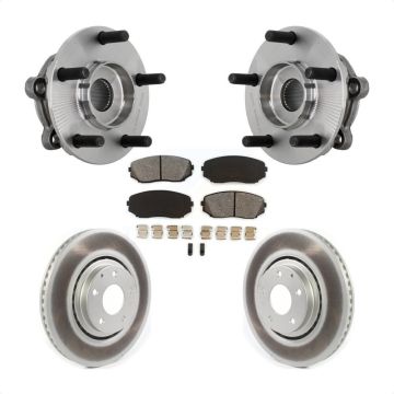 Front Hub Bearing Assembly Coated Disc Brake Rotors And Pads Kit For 2016-2023 Mazda CX-9 KBB-131964