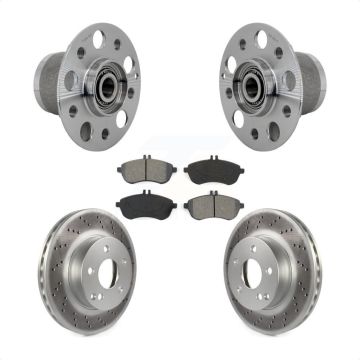 Front Hub Bearing Assembly Coated Disc Brake Rotors And Pads Kit For Mercedes-Benz C250 KBB-131965