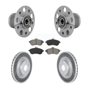 Front Hub Bearing Coated Brake Rotor & Pads Kit For Mercedes-Benz C250 With Sport Package KBB-131967