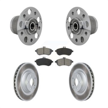 Front Hub Bearing Coated Brake Rotor & Pads Kit For Mercedes-Benz C250 With Sport Package KBB-131968