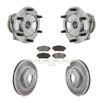 Front Hub Bearing Coat Brake Rotor Pads Kit For 2005-2015 Toyota Tacoma With 5 Lug Wheels KBB-131982