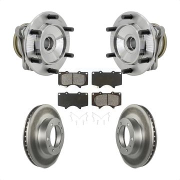 Front Hub Bearing Assembly Coat Brake Rotor Pads Kit For Toyota Tacoma 4Runner FJ Cruiser KBB-131983