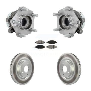 Front Hub Bearing Assembly Coated Disc Brake Rotors And Pads Kit For Nissan Murano KBB-131995