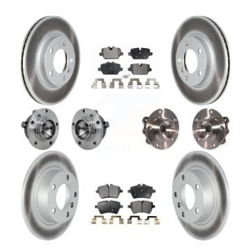Front Rear Hub Bearing Coat Brake Rotor Pad Kit (10Pc) For Mini Cooper Countryman Paceman KBB-132002