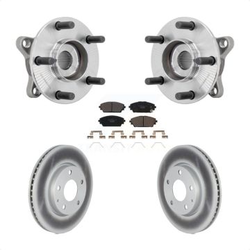 Front Hub Bearing Coated Brake Rotor Pads Kit For Mazda 3 Vehicles Manufactured In Mexico KBB-132076