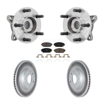 Front Hub Bearing Coated Brake Rotor Pads Kit For Mazda 3 Vehicles Manufactured In Mexico KBB-132077