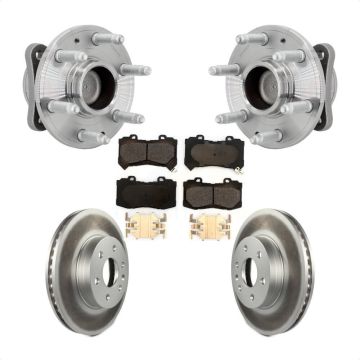 Front Hub Bearing Assembly Coat Brake Rotor Pad Kit For Chevrolet Colorado GMC Canyon RWD KBB-132080