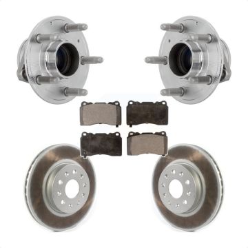 Front Hub Bearing Assembly Coat Brake Rotor Pad Kit For Chevrolet Camaro Cadillac CTS CT6 KBB-132082
