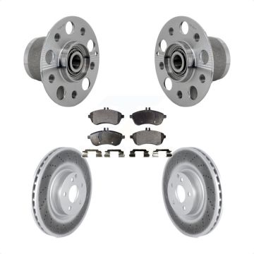 Front Hub Bearing Coated Brake Rotor & Pads Kit For Mercedes-Benz C250 With Sport Package KBB-132092