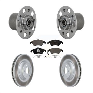 Front Hub Bearing Assembly Coated Disc Brake Rotor & Pads Kit For Mercedes-Benz E400 E550 KBB-132100