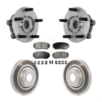 Front Hub Bearing Assembly Coated Disc Brake Rotors And Pads Kit For 2016-2023 Mazda CX-9 KBB-132102