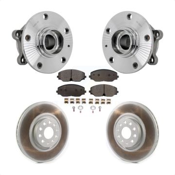 Front Hub Bearing Assembly Coated Brake Rotor & Pads Kit For Volkswagen Atlas Cross Sport KBB-132110