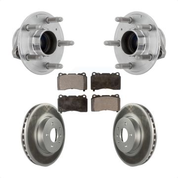 Front Hub Bearing Assembly Coated Disc Brake Rotors And Ceramic Pads Kit For Cadillac ATS KBB-132120