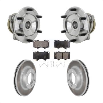 Front Hub Bearing Assembly Coated Disc Brake Rotors And Pads Kit For Toyota 4Runner RWD KBB-132128