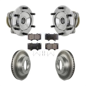 Front Hub Bearing Assembly Coat Brake Rotor Pads Kit For Toyota Tacoma 4Runner FJ Cruiser KBB-132129