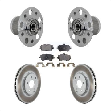 Front Hub Bearing Coated Brake Rotor Pad Kit For Mercedes-Benz C350 Without Sport Package KBB-132130
