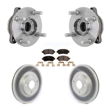 Front Hub Bearing Assembly Coated Disc Brake Rotor And Pads Kit For Toyota Yaris iA Scion KBB-132142