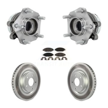 Front Hub Bearing Assembly Coated Disc Brake Rotor And Ceramic Pads Kit For Nissan Murano KBB-132150