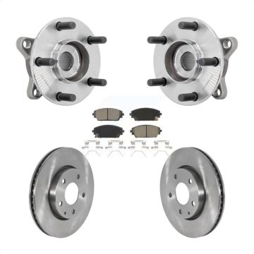 Front Hub Bearing Brake Rotor & Pad Kit For 21-22 Mazda 3 Vehicles Manufactured In Mexico KBB-132156