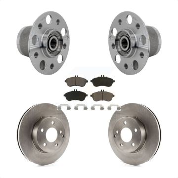 Front Hub Bearing Assembly Disc Brake Rotors And Ceramic Pads Kit For Mercedes-Benz C250 KBB-132168