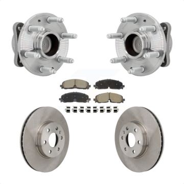 Front Hub Bearing Brake Rotor And Pad Kit For 2021-2022 Chevrolet Colorado GMC Canyon RWD KBB-132177
