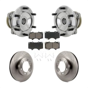 Front Hub Bearing Assembly Disc Brake Rotor Pads Kit For Toyota Tacoma 4Runner FJ Cruiser KBB-132182