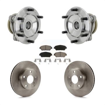 Front Hub Bearing Brake Rotor And Pad Kit For 2005-2015 Toyota Tacoma Pre Runner with RWD KBB-132183