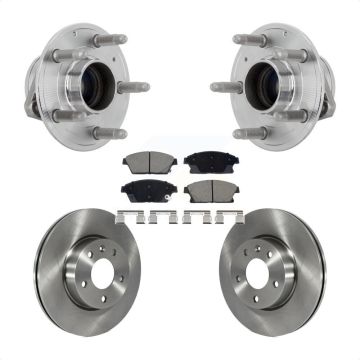 Front Hub Bearing Assembly Disc Brake Rotors And Ceramic Pads Kit For Cadillac ATS KBB-132189