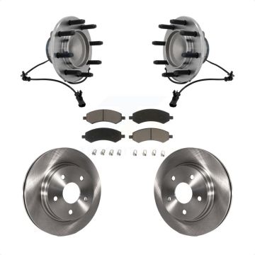 Front Hub Bearing Disc Brake Rotor Pad Kit For 2007-2008 Dodge Ram 1500 With 8 Lug Wheels KBB-132195