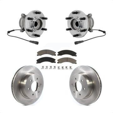 Front Hub Bearing Assembly Disc Brake Rotors And Ceramic Pads Kit For Nissan TITAN XD KBB-132206