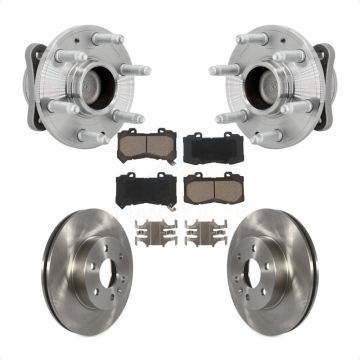 Front Hub Bearing Brake Rotor And Pad Kit For 2015-2020 Chevrolet Colorado GMC Canyon RWD KBB-132207