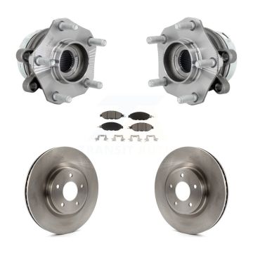 Front Hub Bearing Assembly Disc Brake Rotors And Ceramic Pads Kit For Nissan Murano KBB-132208