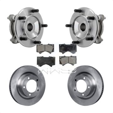 Front Hub Bearing Assembly Disc Brake Rotors And Pads Kit For Toyota Tundra Sequoia RWD KBB-132212