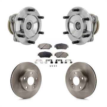 Front Hub Bearing Brake Rotor And Pad Kit For 2005-2015 Toyota Tacoma Pre Runner with RWD KBB-132215