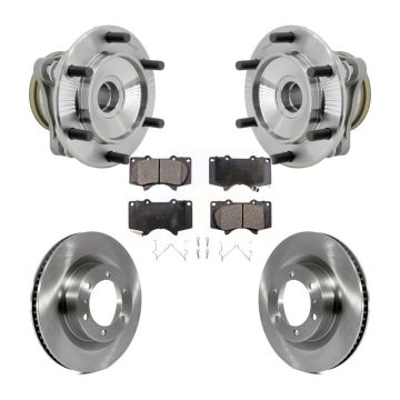 Front Hub Bearing Assembly Disc Brake Rotor And Pads Kit For 2010-2021 Toyota 4Runner RWD KBB-132216