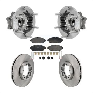 Front Hub Bearing Brake Rotor & Pads Kit For Ford Transit-250 Transit-350 Transit-150 AWD KBB-132227