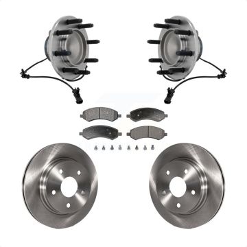 Front Hub Bearing Disc Brake Rotor Pad Kit For 2007-2008 Dodge Ram 1500 With 8 Lug Wheels KBB-132229