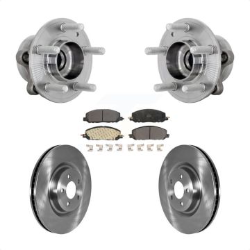 Front Hub Bearing Brake Rotor & Pads Kit For Ford Explorer Lincoln Aviator Police Utility KBB-132236