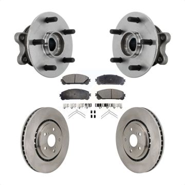 Front Hub Bearing Assembly Disc Brake Rotors And Pads Kit For 2021-2023 Toyota Sienna KBB-132239