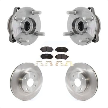 Front Hub Bearing Assembly Disc Brake Rotors And Pads Kit For Toyota Yaris iA Scion KBB-132240