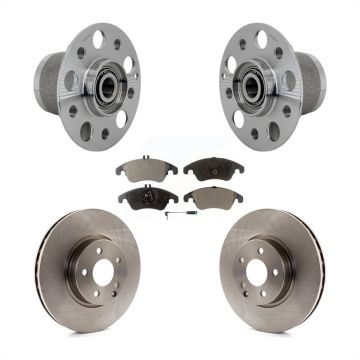Front Hub Bearing Assembly Disc Brake Rotor & Pads Kit For Mercedes-Benz E350 C350 SLC300 KBB-132251