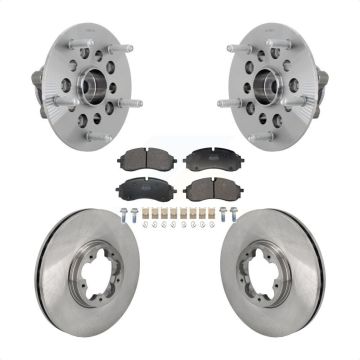 Front Hub Bearing Assembly Disc Brake Rotor And Semi-Metallic Pads Kit For Ford E-Transit KBB-132253