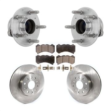 Front Hub Bearing Assembly Disc Brake Rotors And Pads Kit For Chevrolet Camaro LT LS KBB-132256