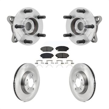 Front Hub Bearing Assembly Disc Brake Rotors And Pads Kit For 2020-2022 Mazda CX-30 KBB-132271