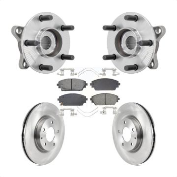 Front Hub Bearing Brake Rotor & Pad Kit For 21-22 Mazda 3 Vehicles Manufactured In Mexico KBB-132272