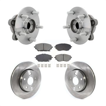 Front Hub Bearing Assembly Disc Brake Rotors And Semi-Metallic Pads Kit For Toyota C-HR KBB-132274