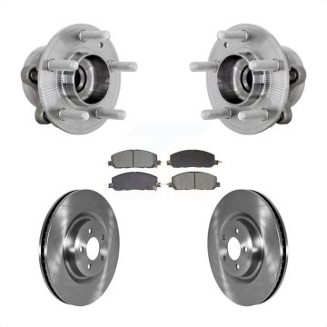 Front Hub Bearing Brake Rotor & Pads Kit For Ford Explorer Lincoln Aviator Police Utility KBB-132278