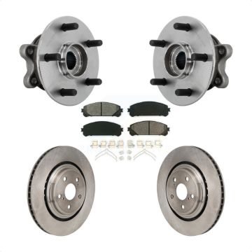 Front Hub Bearing Assembly Disc Brake Rotors And Pads Kit For 2020-2022 Toyota Highlander KBB-132281