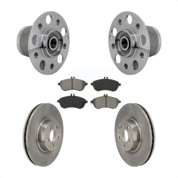 Front Hub Bearing Assembly Brake Rotor Pads Kit For Mercedes-Benz C250 With Sport Package KBB-132282